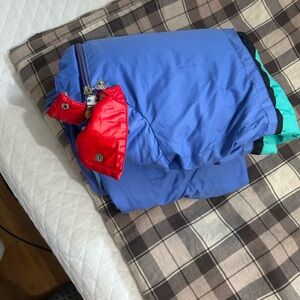 Moncler Puffer Jacket in Blue and Red